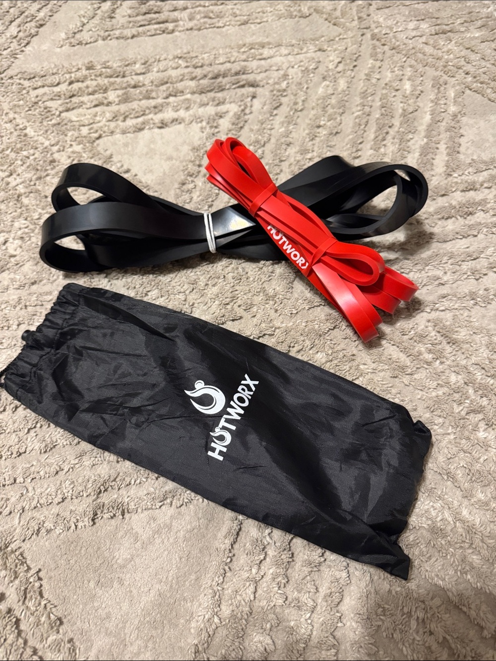 HOTWORX Resistance Loop Bands Set - Red and Black